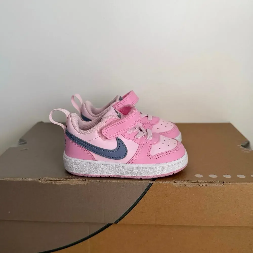 Nike Court Borough Low ‘Pink/Grey’ Toddler Sneakers- SZ 5 C